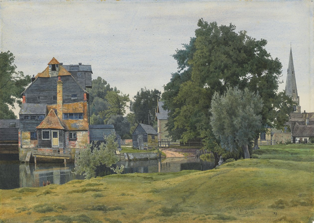 Houghton Mill, poblíž St Ives, Huntingdonshire, 1889 od William Fraser Garden