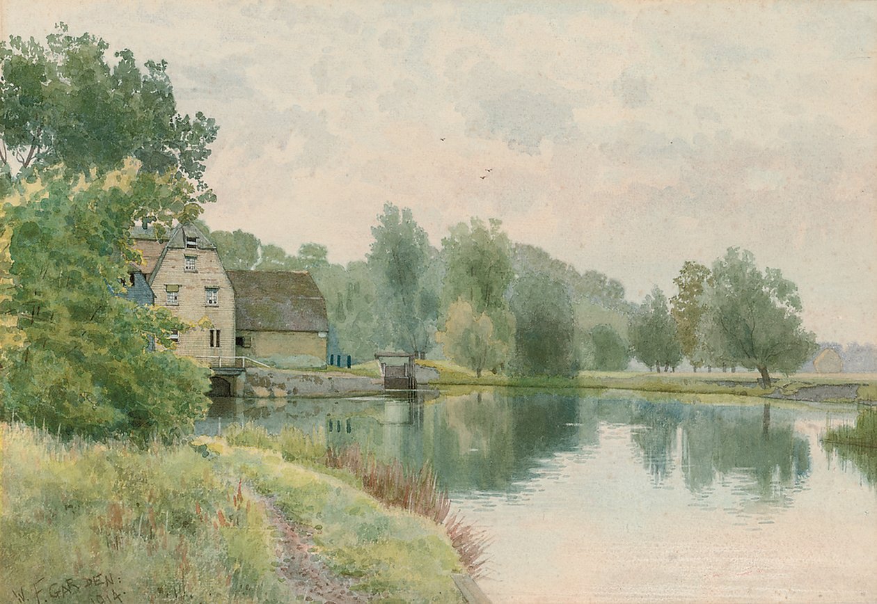 Houghton Mill na řece Ouse, 1914 od William Fraser Garden