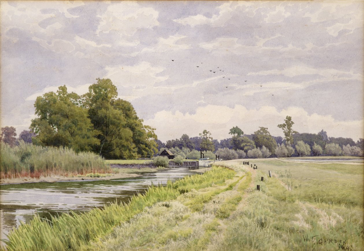 Na řece Ouse, Hemingford Grey, 1904 od William Fraser Garden