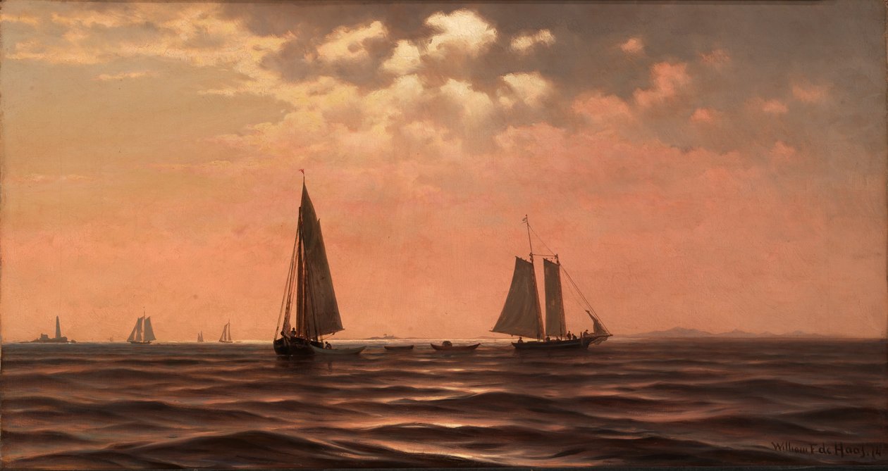 Odpoledne v zálivu Saco, pobřeží Maine, 1874. od William Frederick De Haas