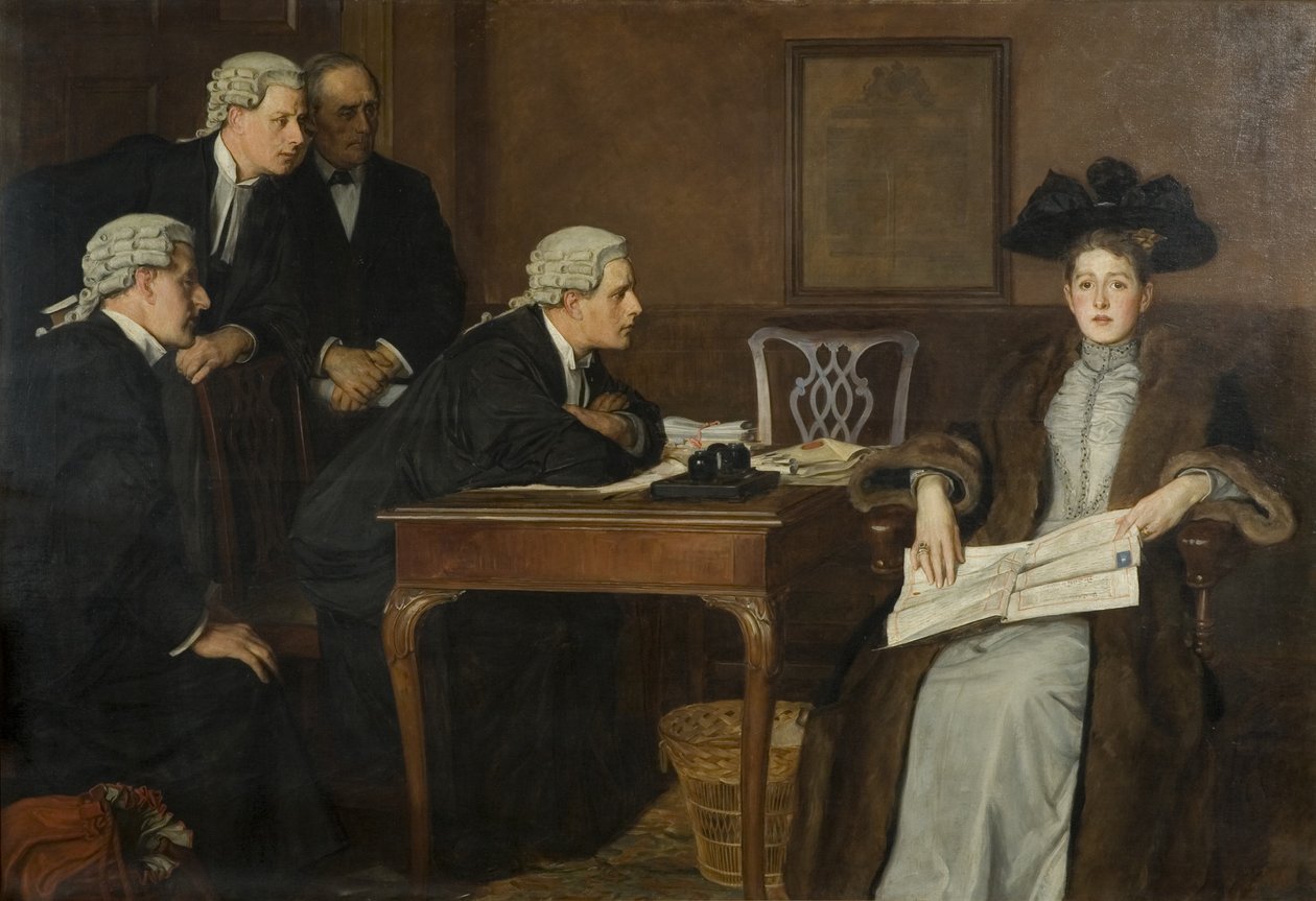 Obžalovaný a obhájce od William Frederick Yeames