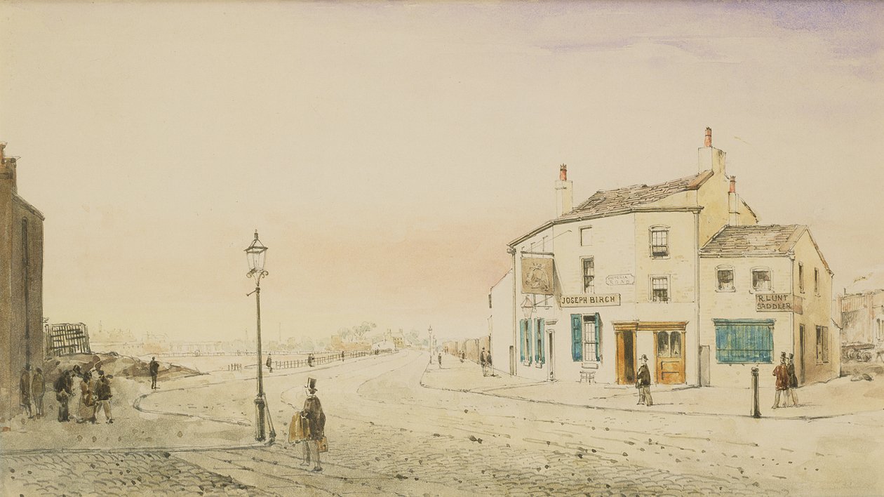 Victoria Road, Bootle (pero a inkoust a wc na papíře) od William Gavin Herdman