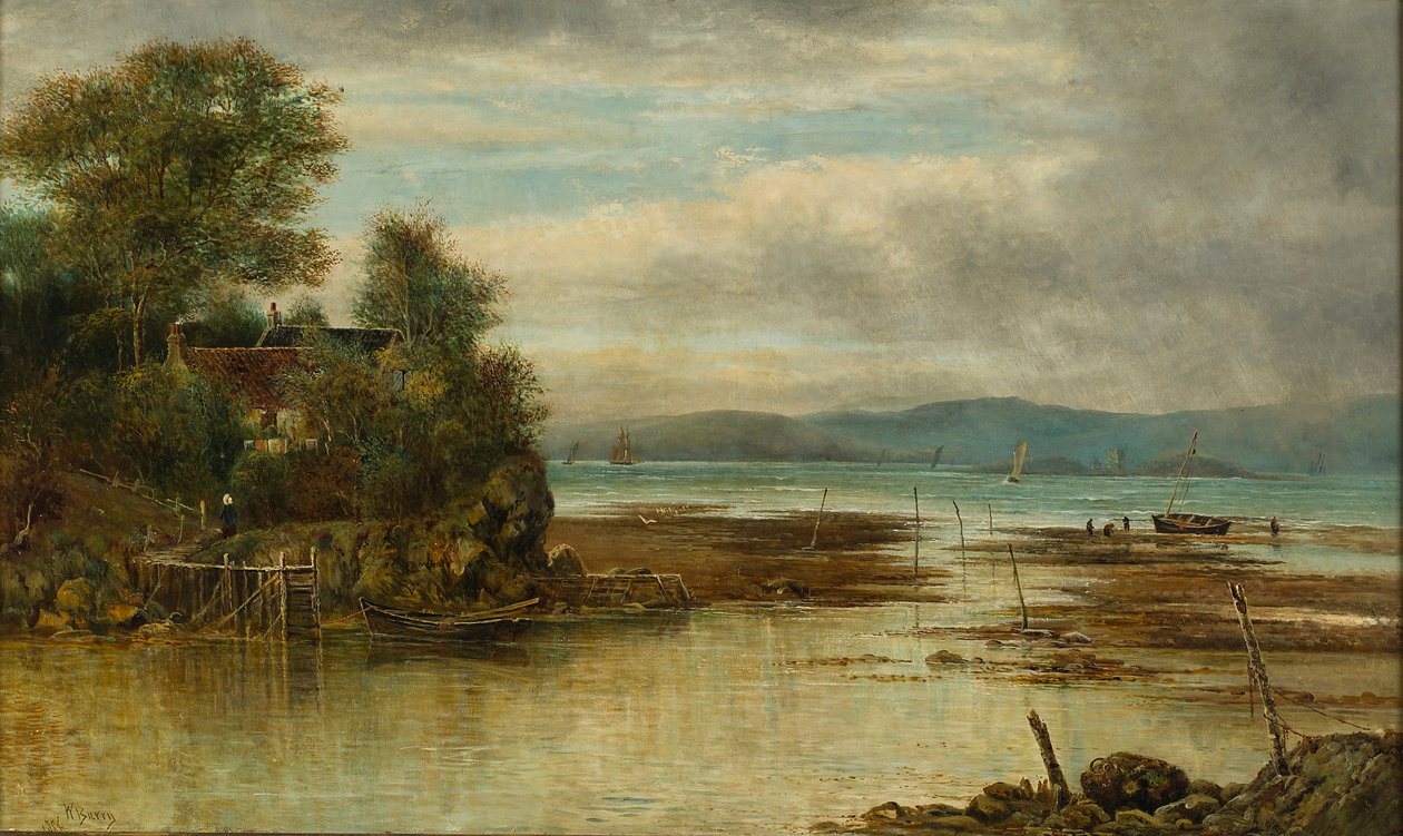 Cramond Ferry – Kde se řeka spojuje s mořem (olej na plátně) od William Gerard Barry