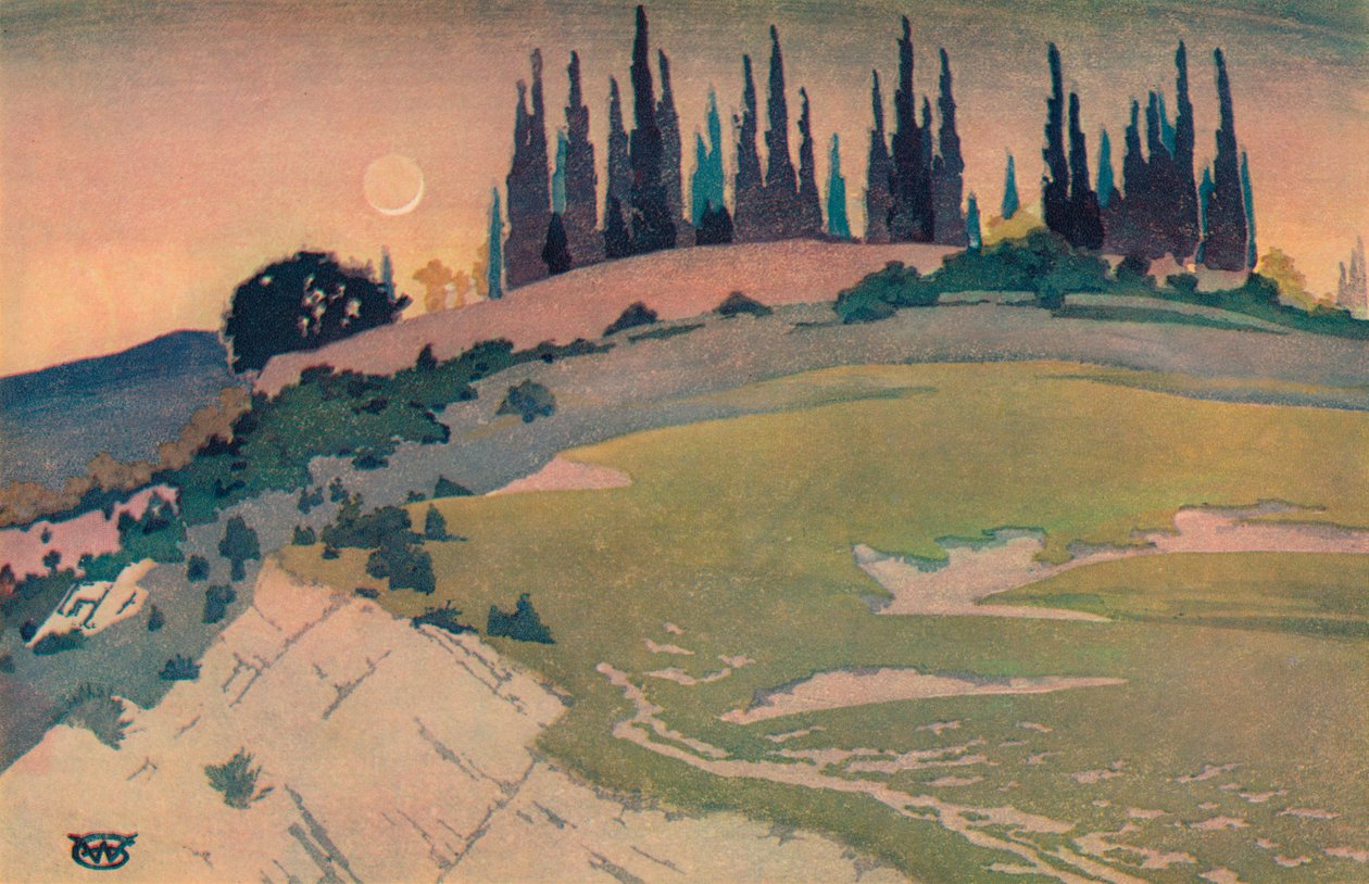 The Passing of the Crescent, Umbria, c1913, 1928 od William Giles