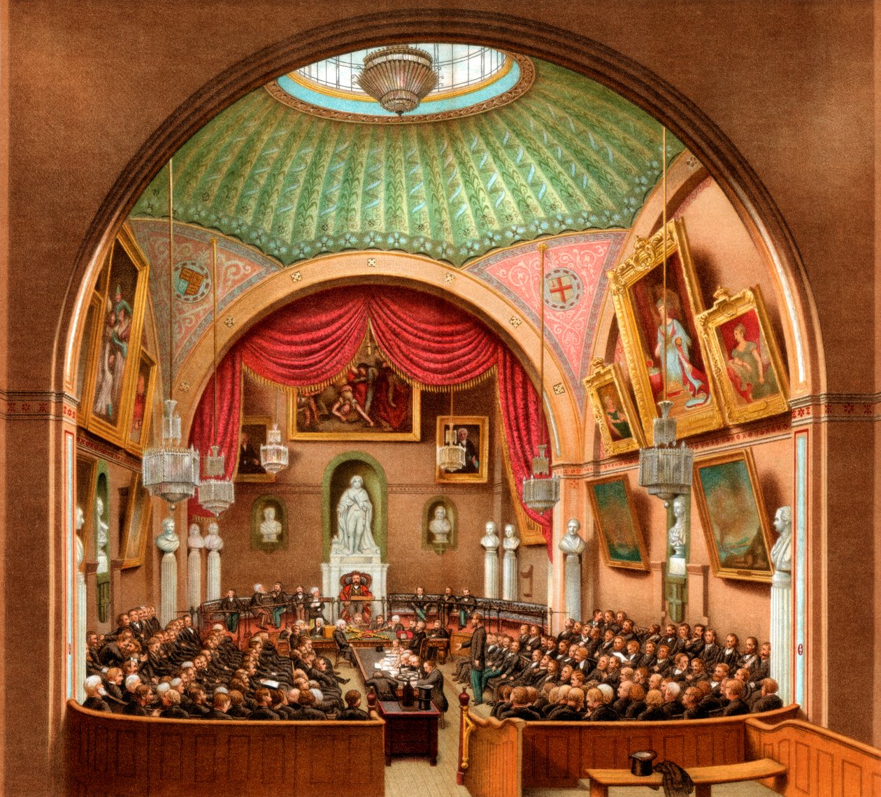 Council Chamber, Guildhall, City of London, 1886. od William Griggs