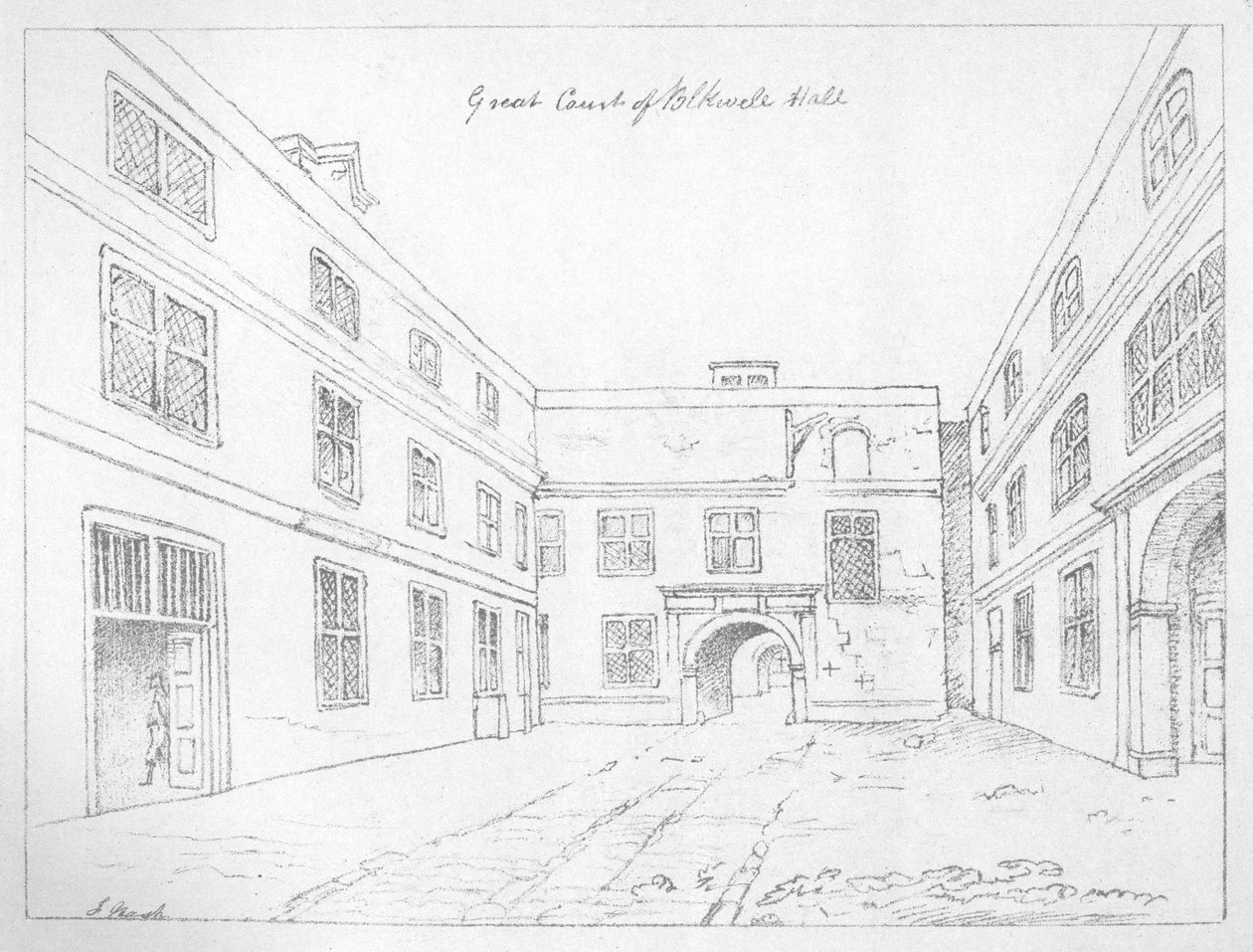 Great Court of Blackwell Hall, City of London, 1886. od William Griggs