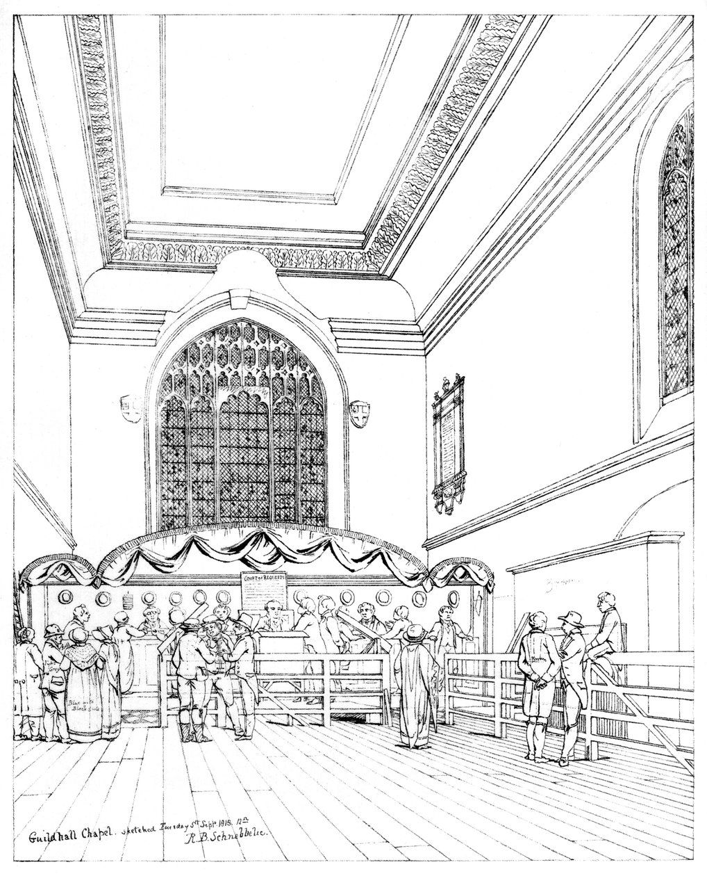 Interiér Guildhall Chapel, City of London, 1886 od William Griggs