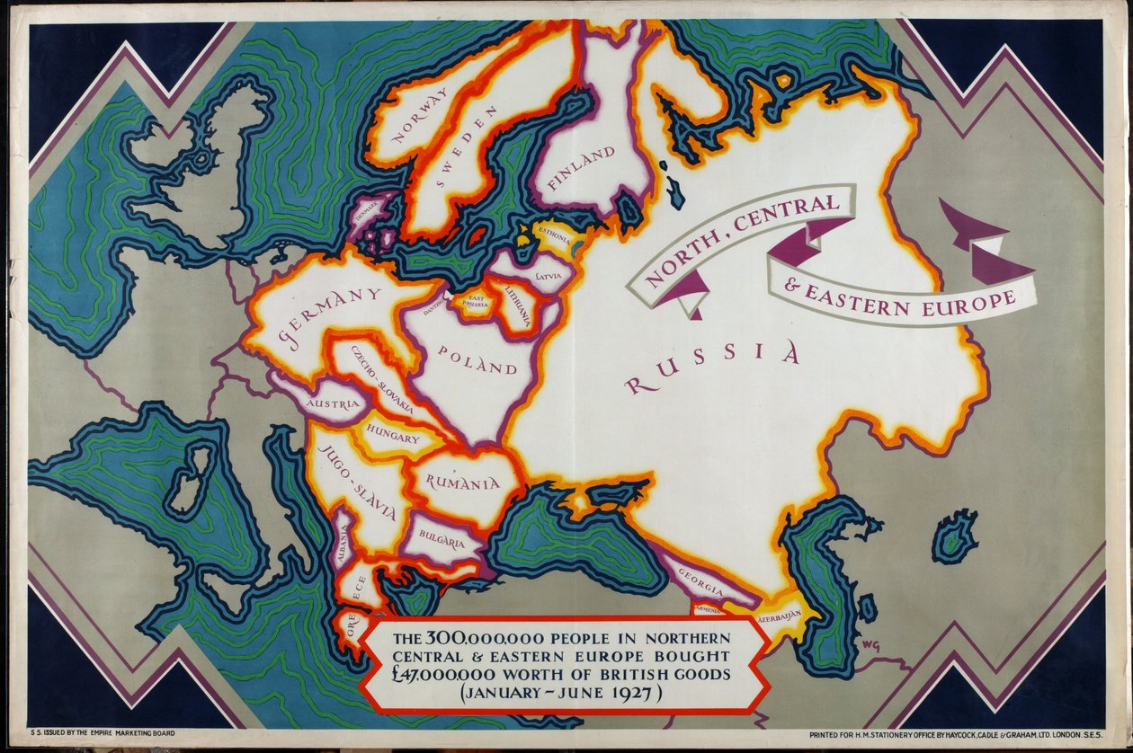 Pohjois-, Keski- ja Itä-Eurooppa, sarjasta "Where Our Exports Go" od William Grimmond