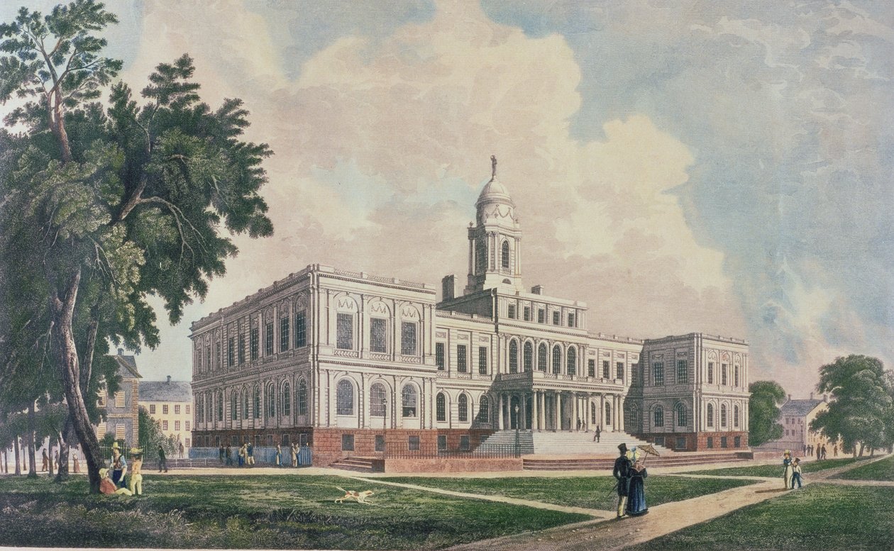 Radnice, ryl, tiskl a koloroval I. Hill, 1826 od William Guy Wall