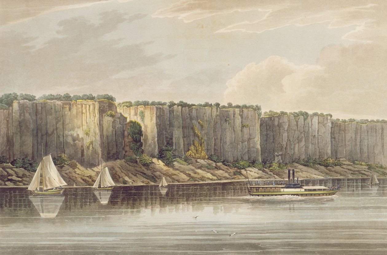 Palisades, no. 19 of the Hudson River Portfolio, ryl J. Hill, 1821-25 od William Guy Wall