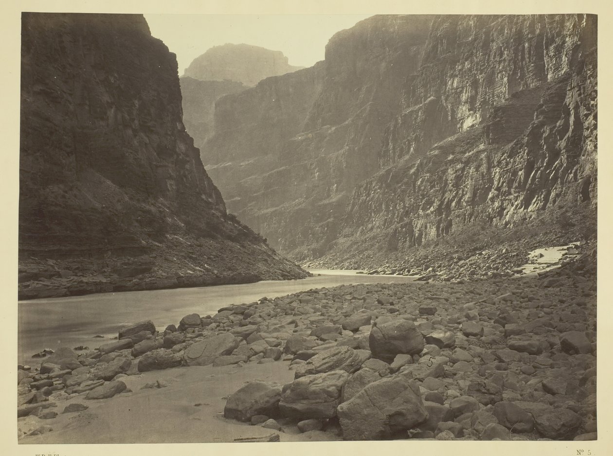 Colorado River, Mouth of Kanab Wash, Looking West, 1872. od William H. Bell