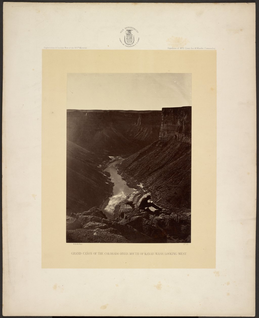 Grand Cañon řeky Colorado, ústí Kanab Wash, pohled na západ od William H. Bell