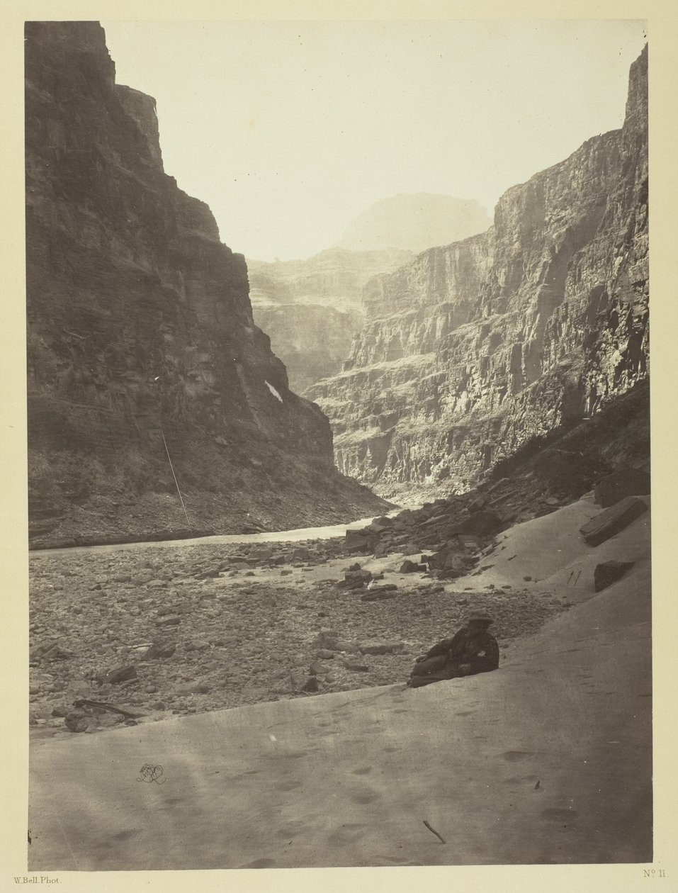 Grand Cañon řeky Colorado, ústí Kanab Wash, pohled na západ od William H. Bell