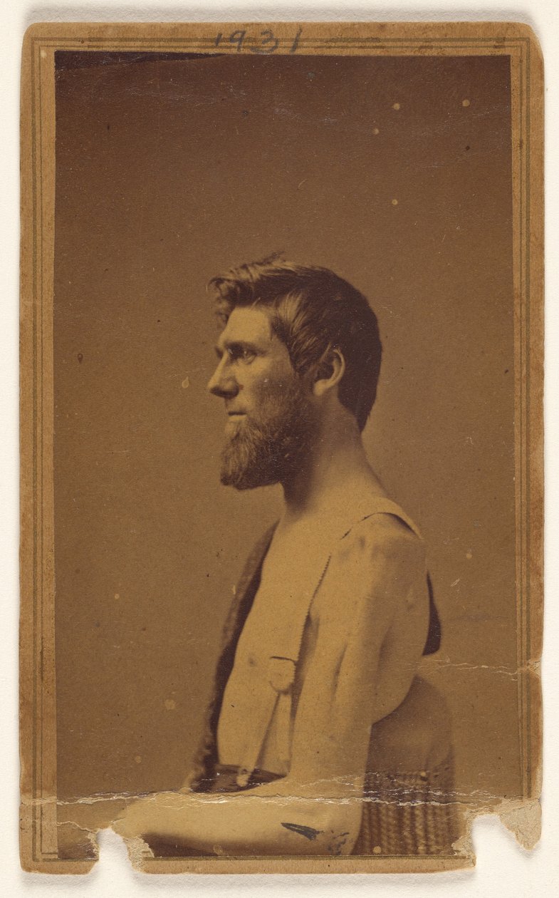 [Neznámá oběť občanské války z profilu, sedící] od William H. Bell