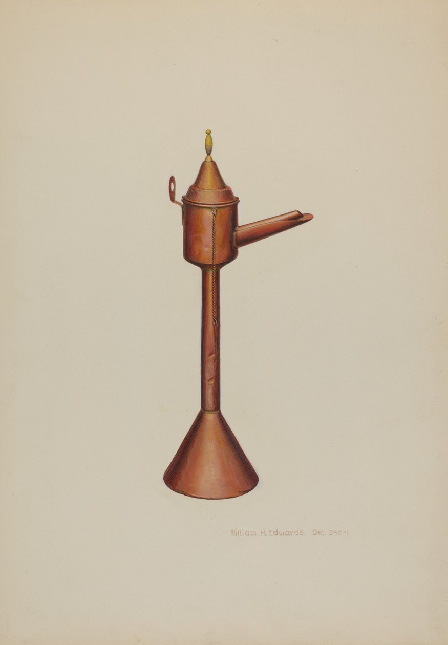 Velrybí olejová lampa, c. 1938. od William H Edwards