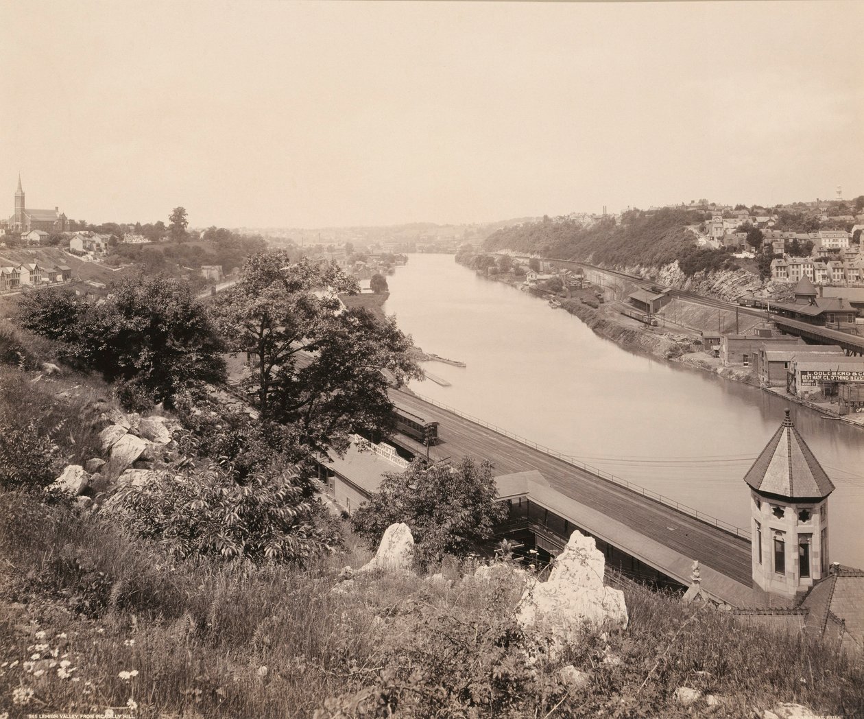 Lehigh Valley z kopce Piccadilly Hill, pro železnici Lehigh Valley Railroad od William H. Rau