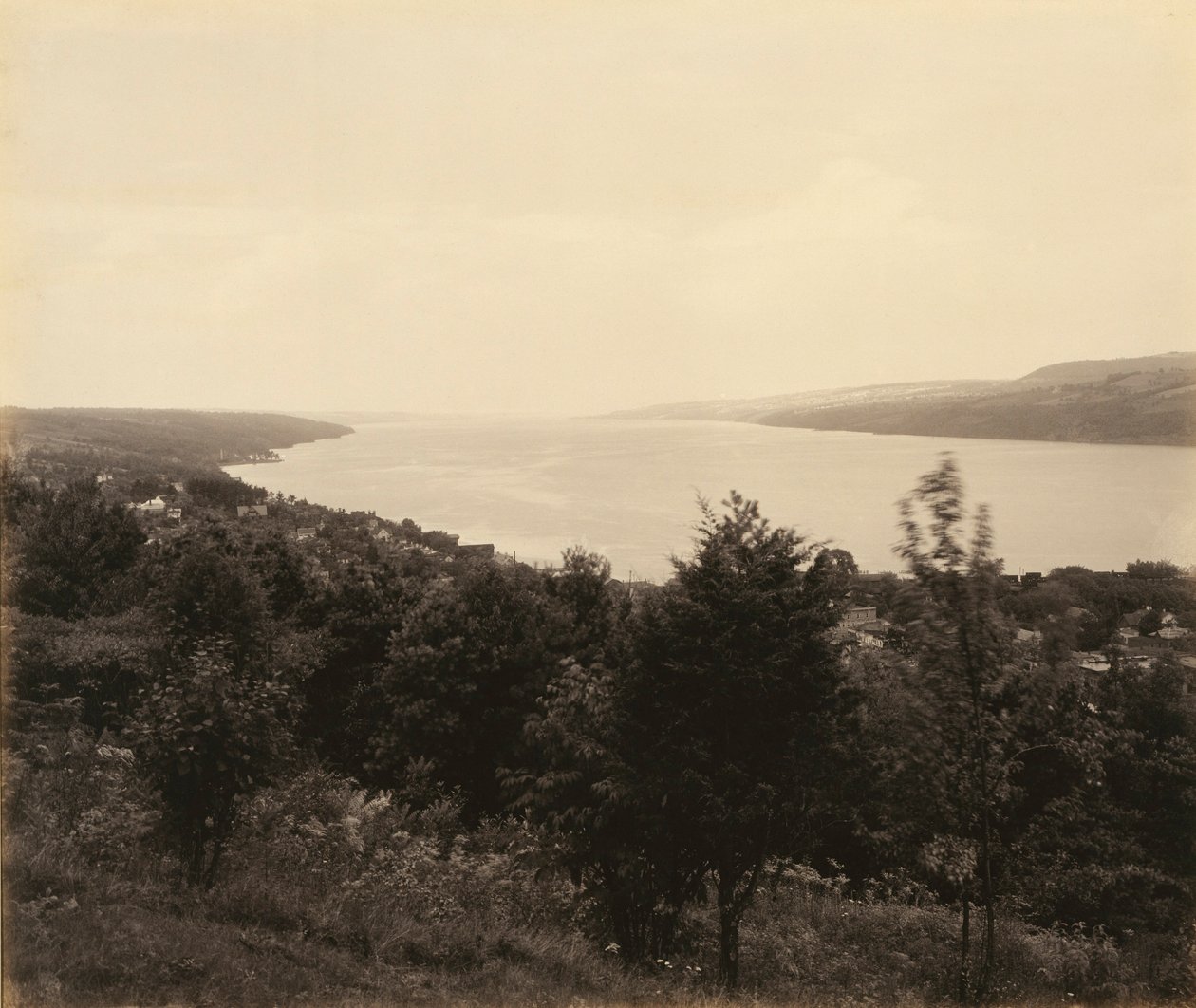 Seneca Lake a Watkins Glen, pro společnost Lehigh Valley Railroad od William H. Rau