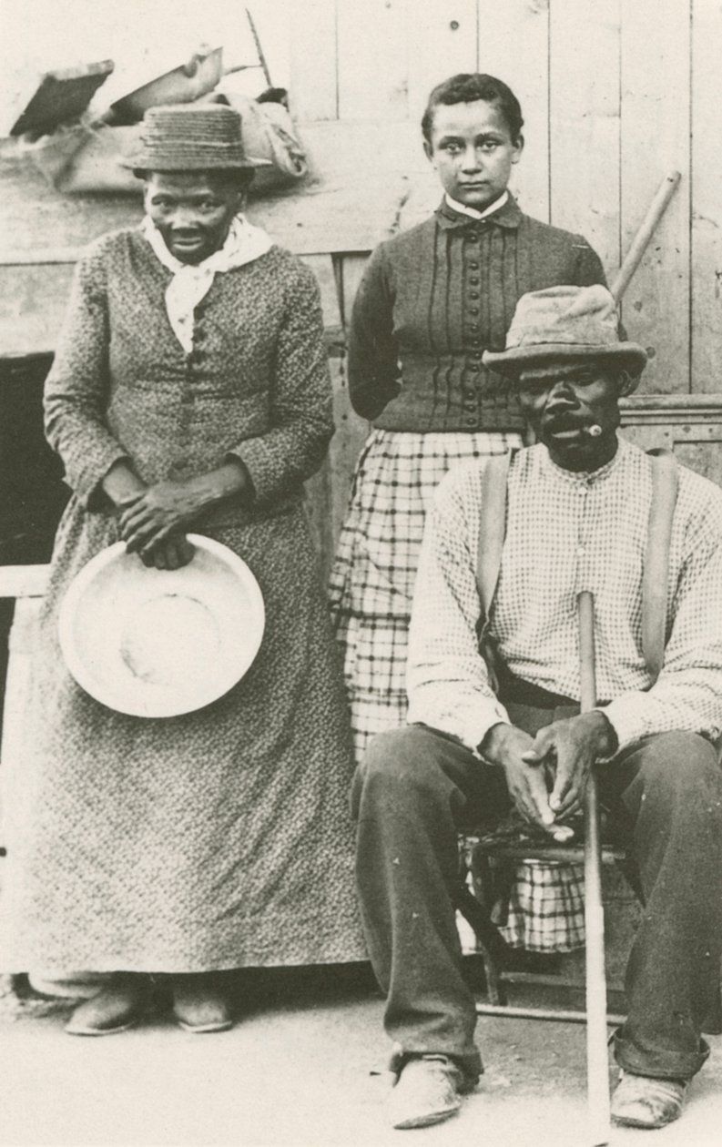 Pohlednice Harriet Tubman, Nelsona Davise a dcery Gertie, ca. 1887, vytištěno 1992. od William Haight Cheney