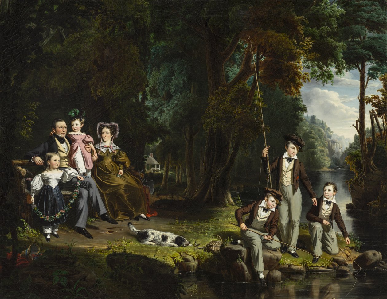 Alexander Masterton a jeho manželka a děti, 1834 od William Hamilton