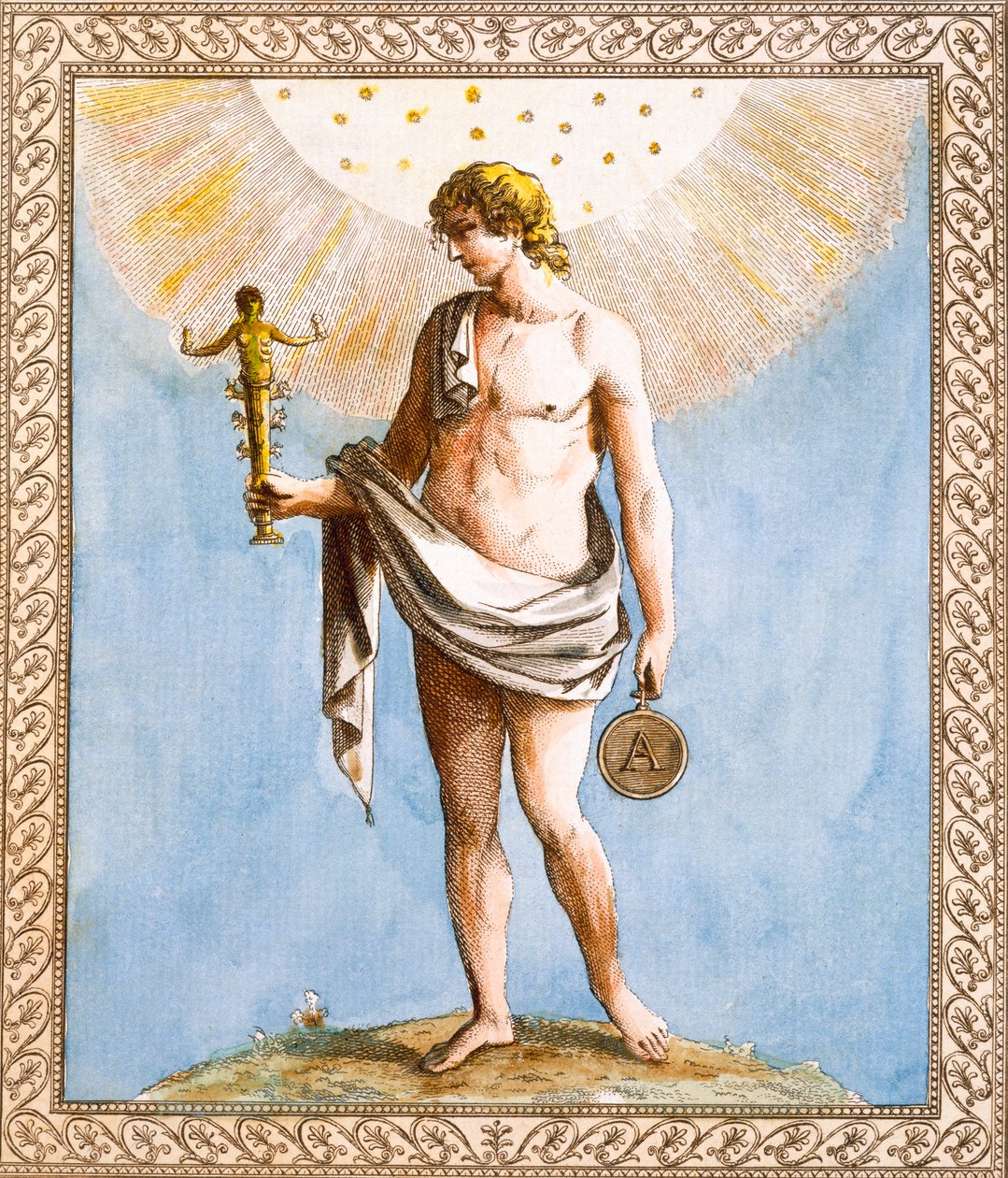 Apollo, vyryl Francesco Bartolozzi, 1799 od William Hamilton