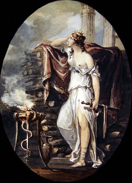 Dido (akvarel na papíře) od William Hamilton