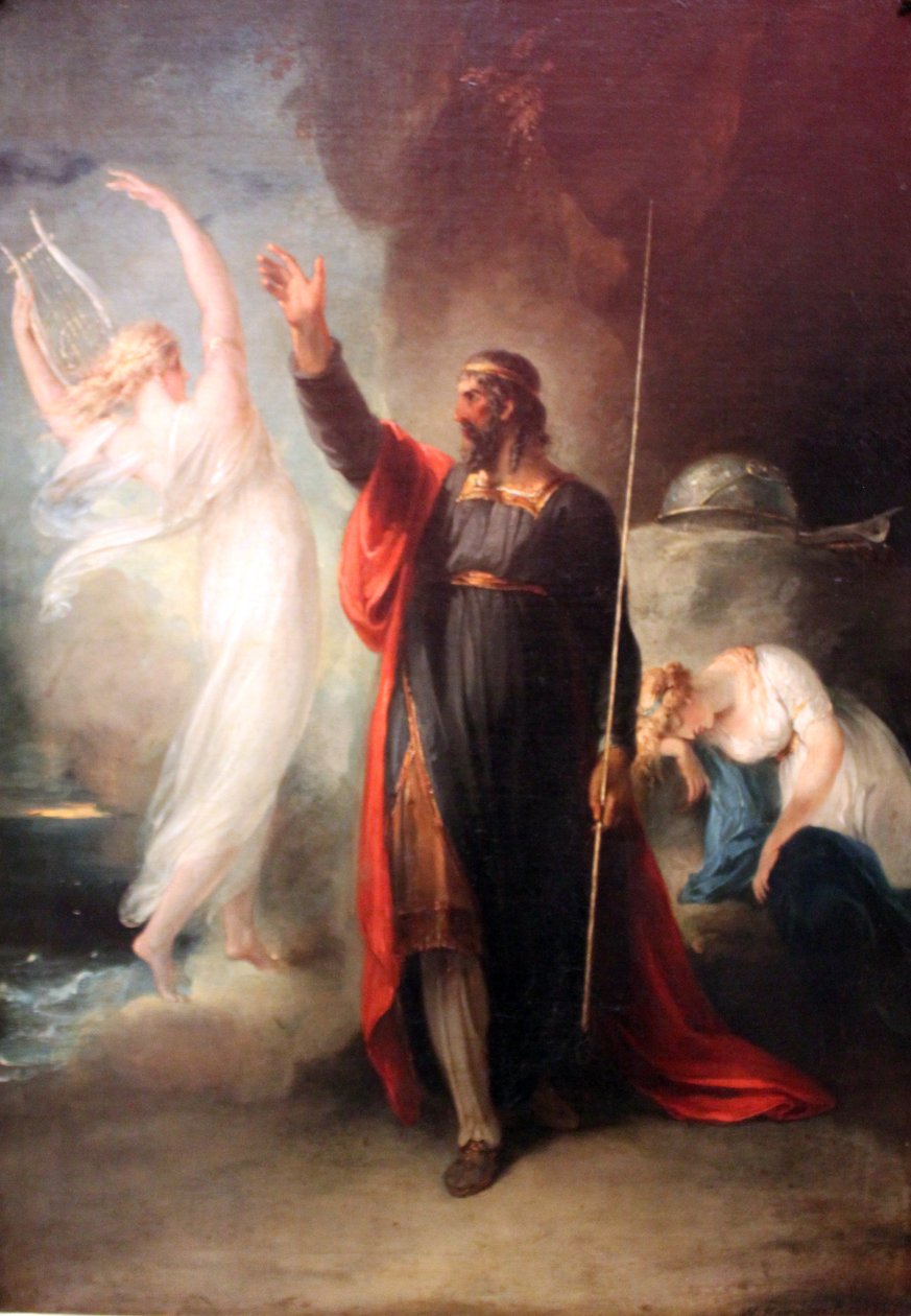 Německy: Prospero und Ariel Prospero a Ariel (ze Shakespearovy "Bouře") od William Hamilton