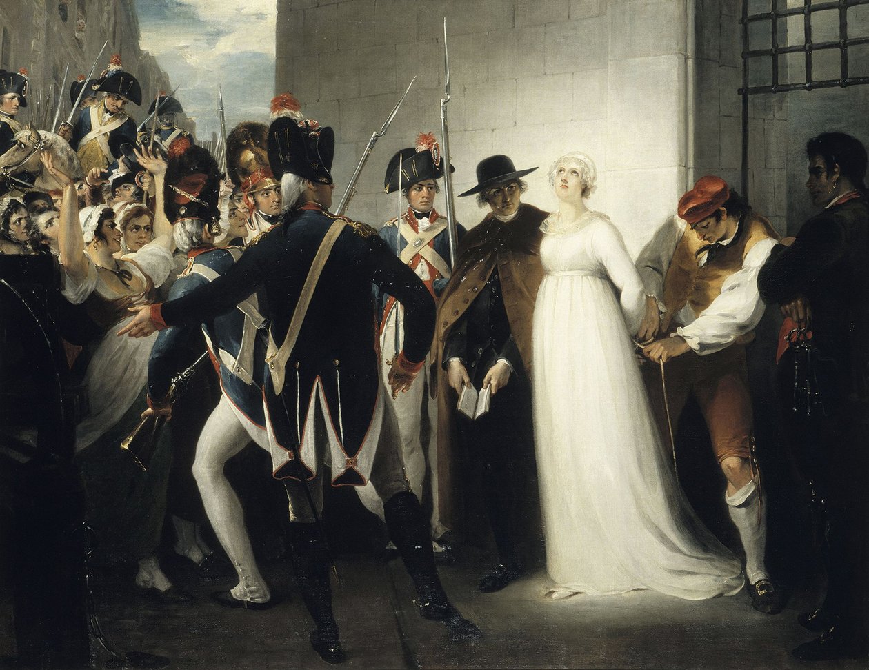 Marie Antoinetta byla odvedena na popravu 16. října 1793, 1794 od William Hamilton