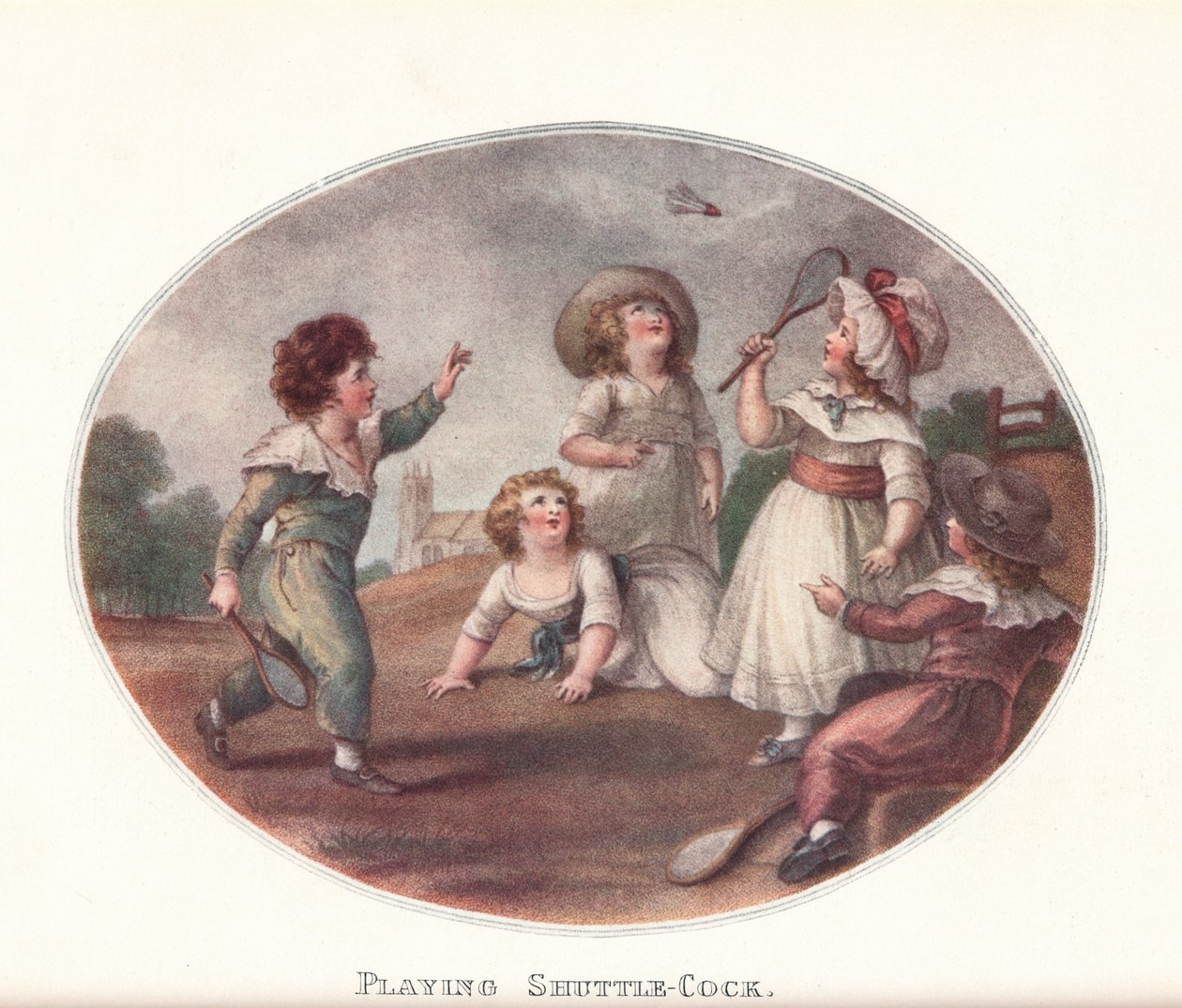 Hraní Shuttle-Cock, 1906 od William Hamilton