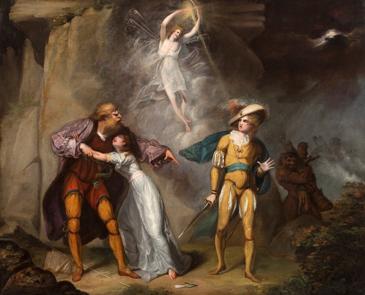 Scéna z "Bouře", asi 1790 (olej na plátně) od William Hamilton