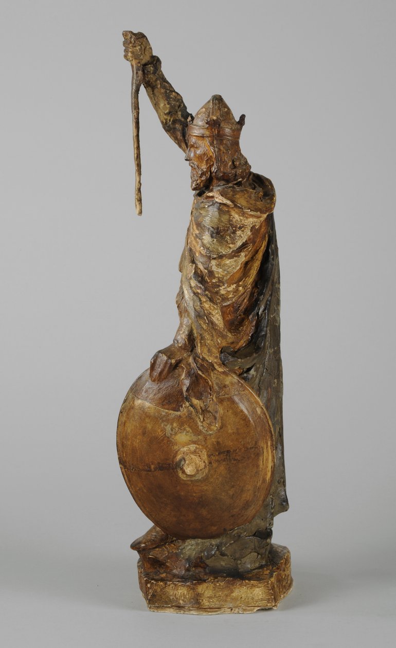 Maketa pro sochu Alfréda Velikého, kolem roku 1901 (malovaná omítka) (viz také 876154-5) od William Hamo Thornycroft