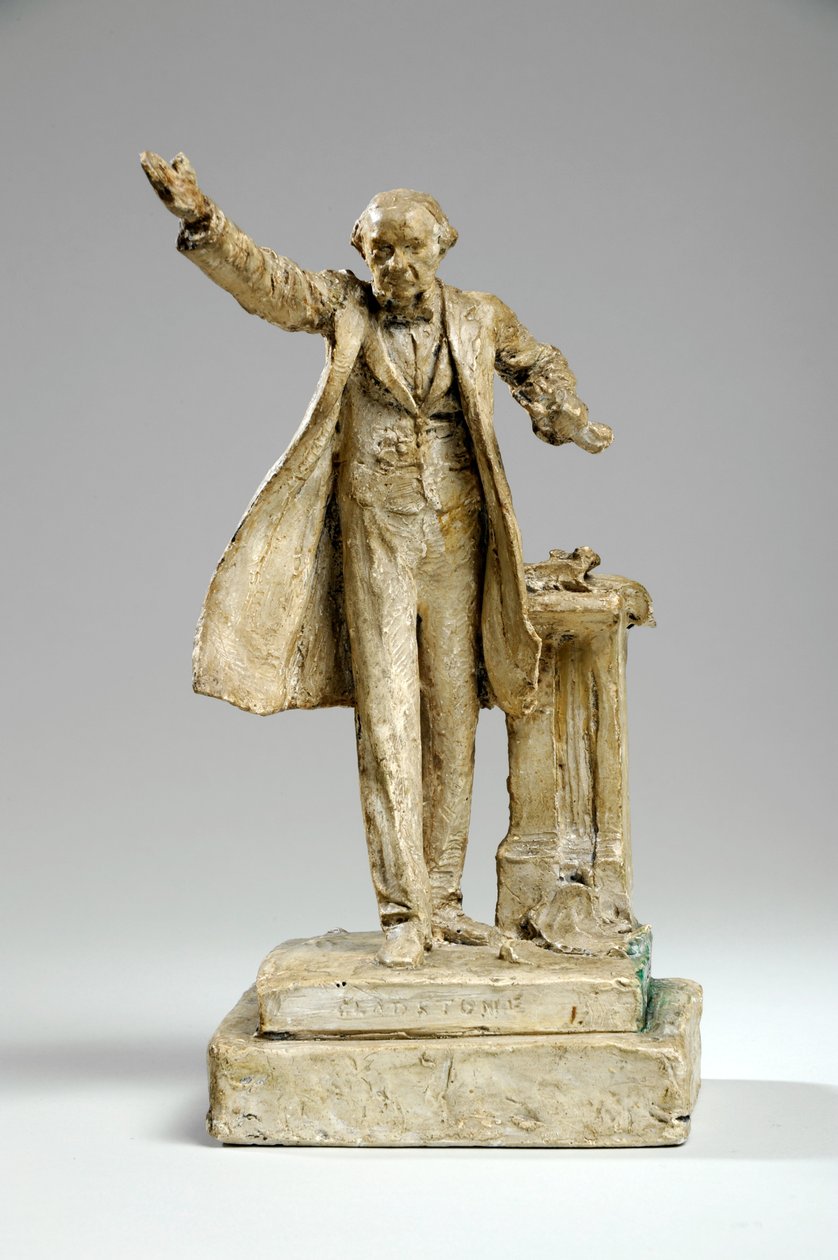 Maketa pro sochu Williama Ewarta Gladstone on the Strand, Londýn, kolem roku 1905 (sádra) od William Hamo Thornycroft