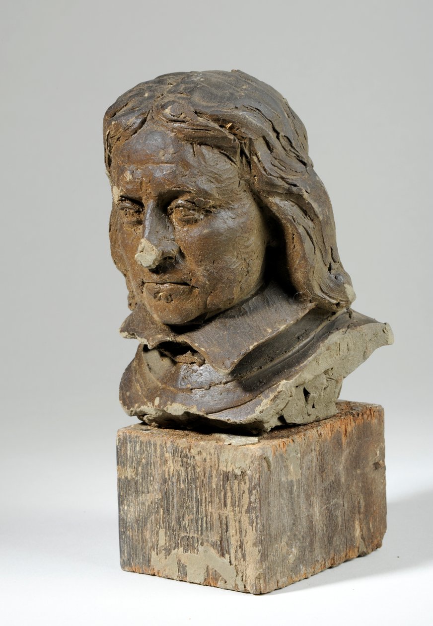 Portrét Olivera Cromwella (vosk a dřevo) (viz také 440363) od William Hamo Thornycroft