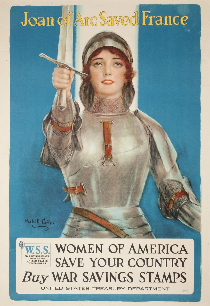 Johanka z Arku zachránila Francii, Women of America Save Your Country, kolem roku 1918 od William Haskell Coffin