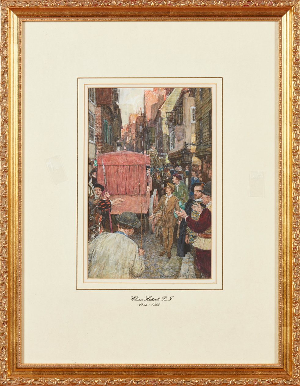 Alžbětinská dopravní zácpa (tužka a akvarel) od William Hatherell