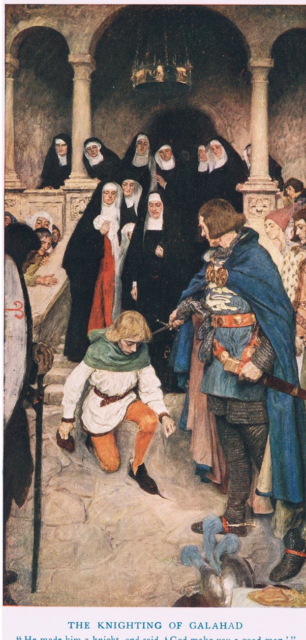 Rytíř Galahad, ilustrace z 