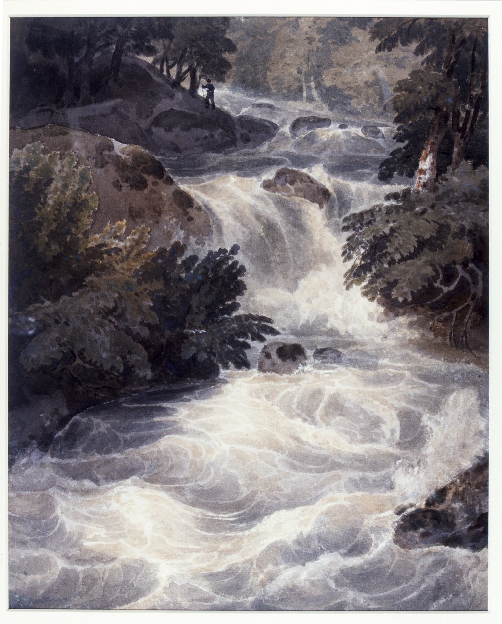 Vodopád v Ambleside, viděný oknem, 1807 od William Havell