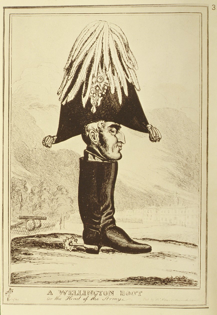 Wellingtonova bota aneb Hlava armády, 1827 od William Heath
