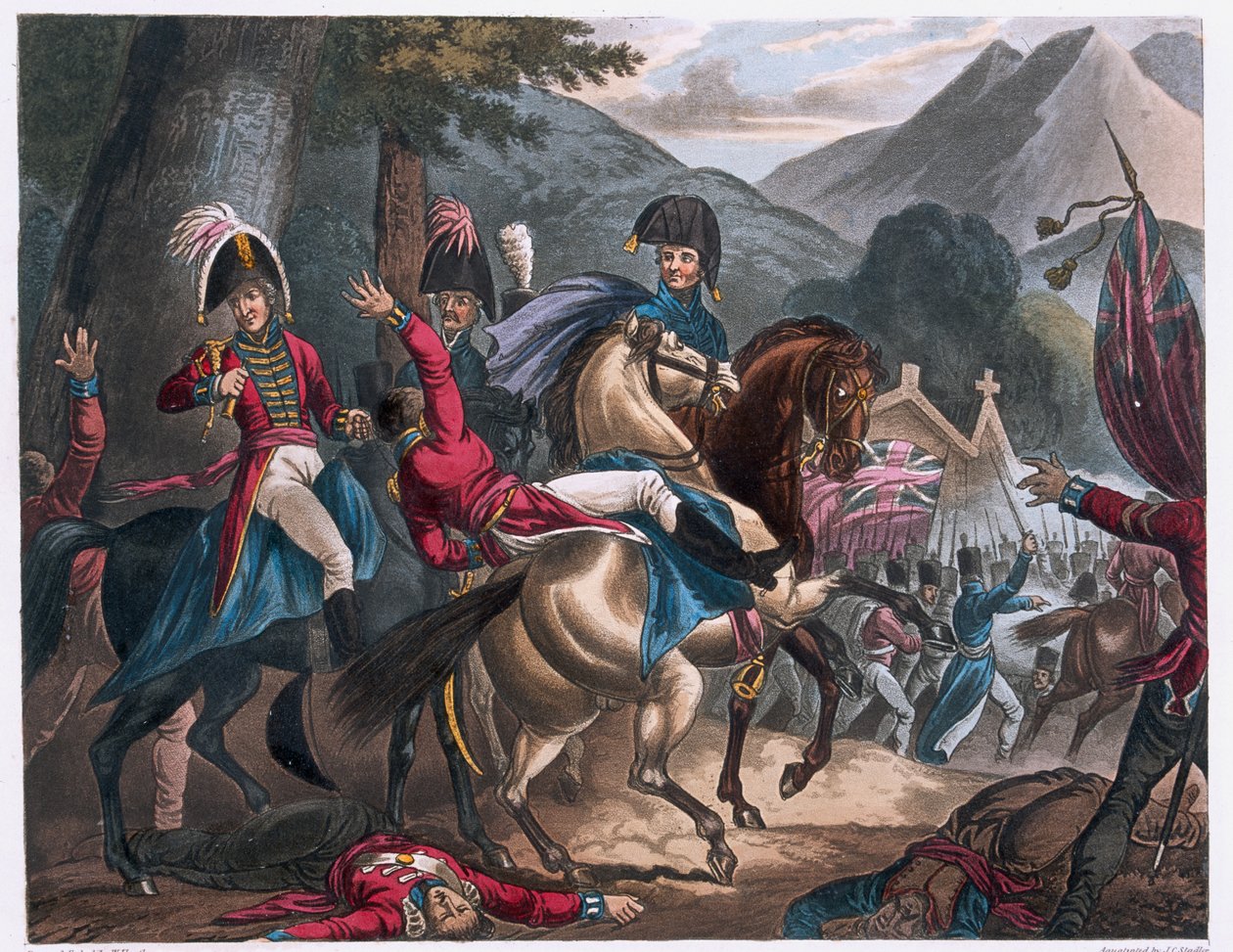 Bitva u vesnice Sorauren, 1813 od William Heath