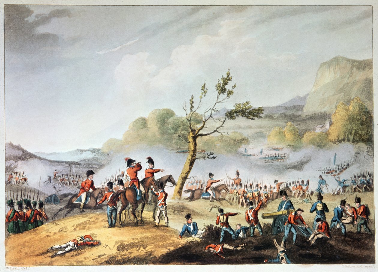 Bitva u Maidy, 4. července 1806, vyryto Thomasem Sutherlandem (b.c.1785) (viz také 225164) od William Heath