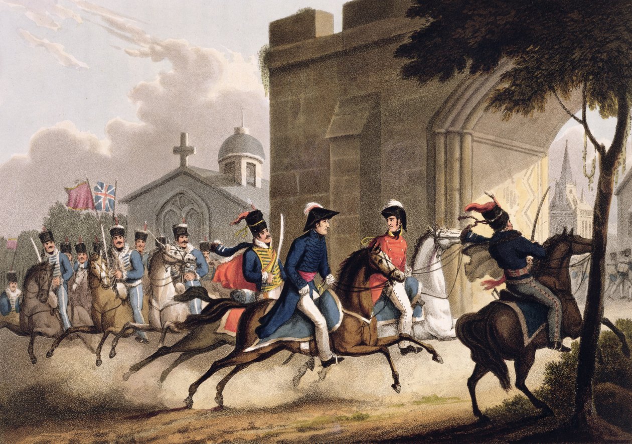 Vstup lorda Wellingtona do Salamanky v čele regimentu husarů, 20. května 1813, z 