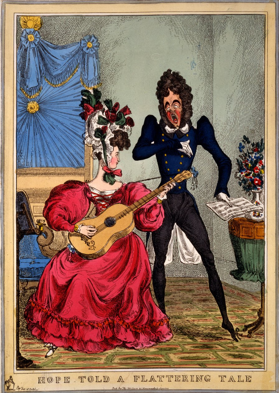 Hope řekl lichotivé Tale, 1827 (ručně malovaná rytiny) od William Heath