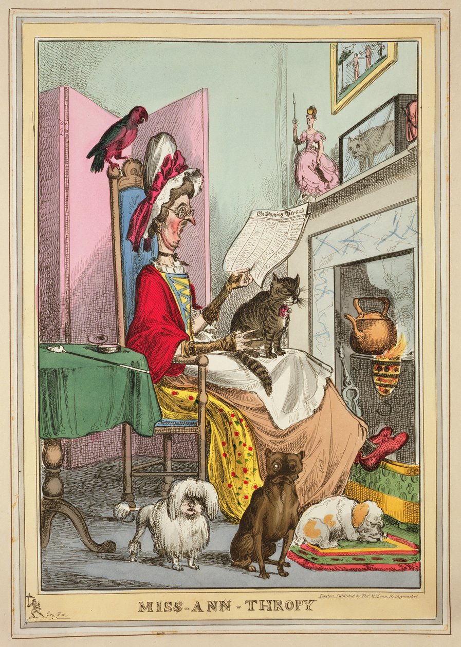 Miss-Ann-Thropy, vydal Thomas McLean, Londýn (barevný lept) od William Heath