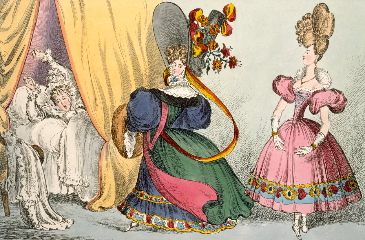 Ráno, poledne, noc, vydal Thomas McLean, Londýn (barevný lept) (viz také 188367) od William Heath