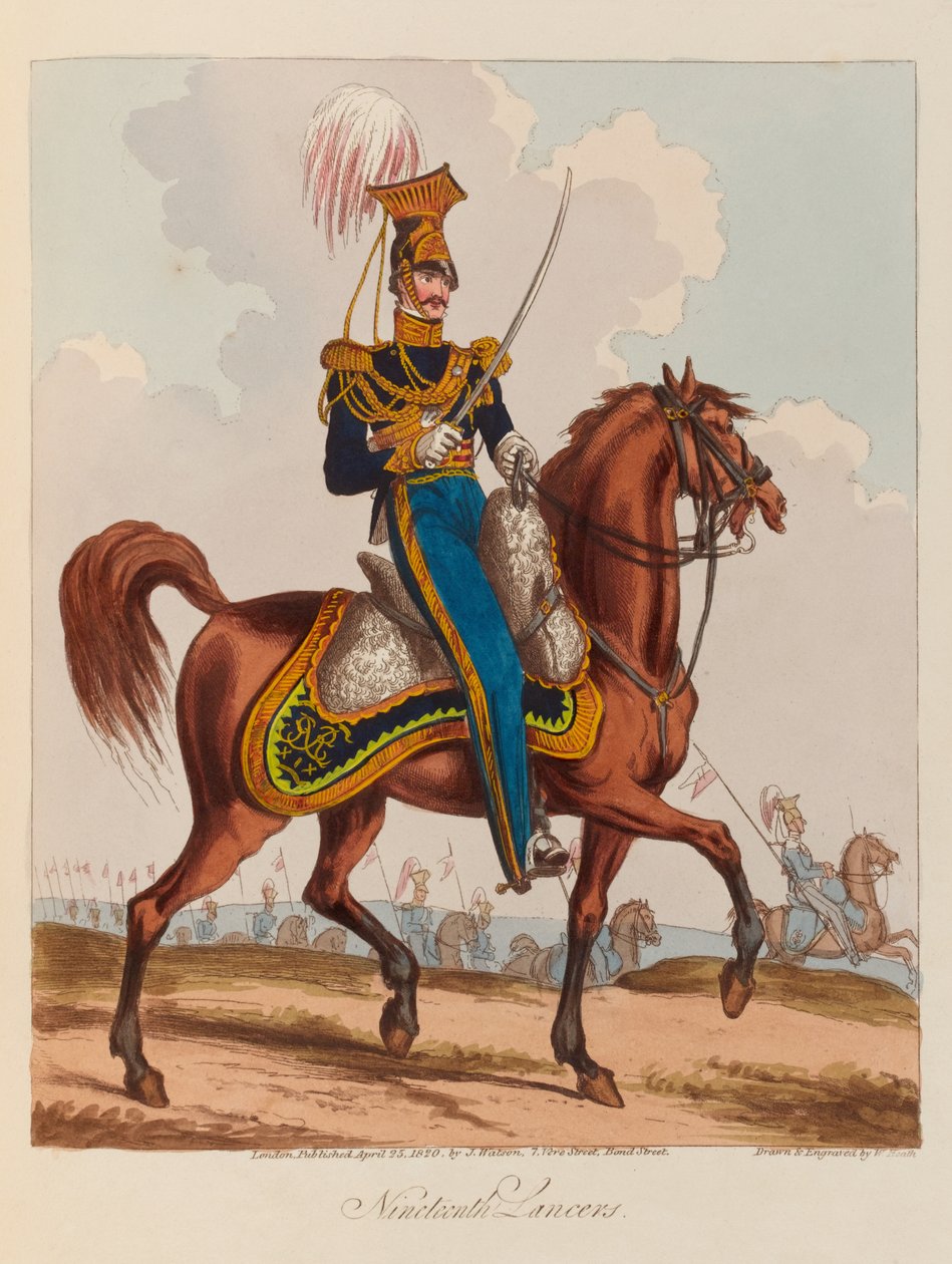"Devatenáctí kopiníci?", 1820 od William Heath