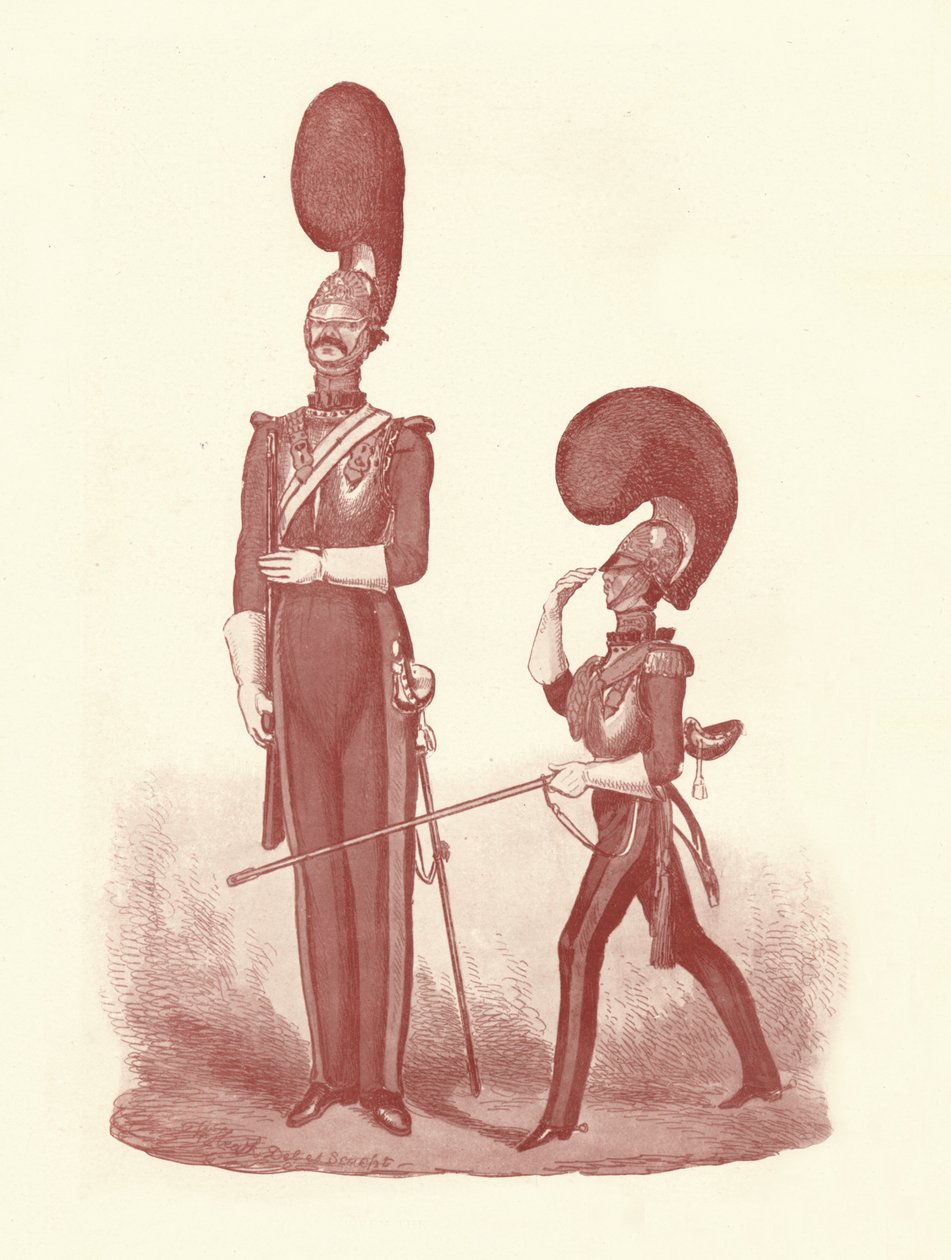 Ukázat rozdíl mezi mužem a důstojníkem, 1830-1840, 1909 od William Heath
