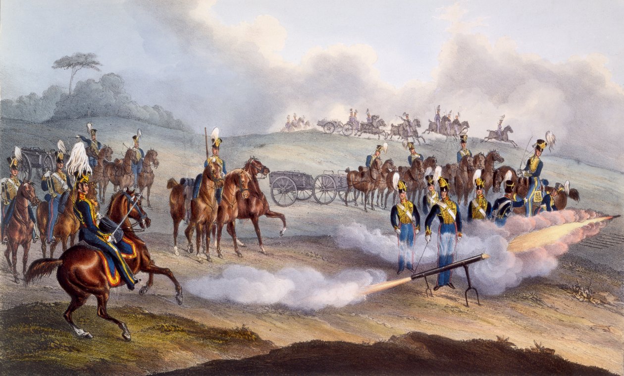 Britské královské koňské dělostřelectvo - Rocket Troop, 1835 od William Heath