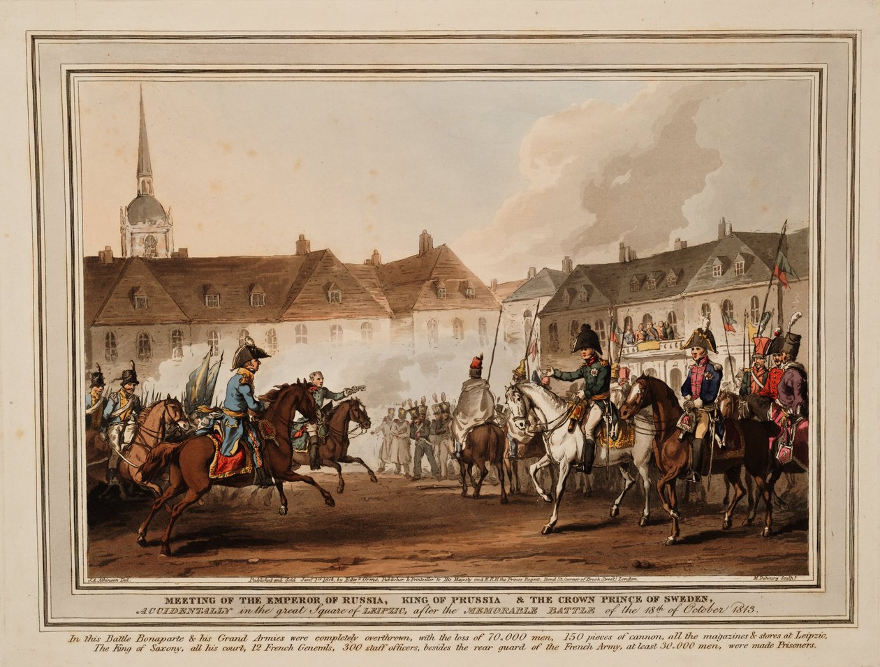 Setkání císařů Ruska a Rakouska, pruského krále a korunního prince Švédska v Lei od William Heath