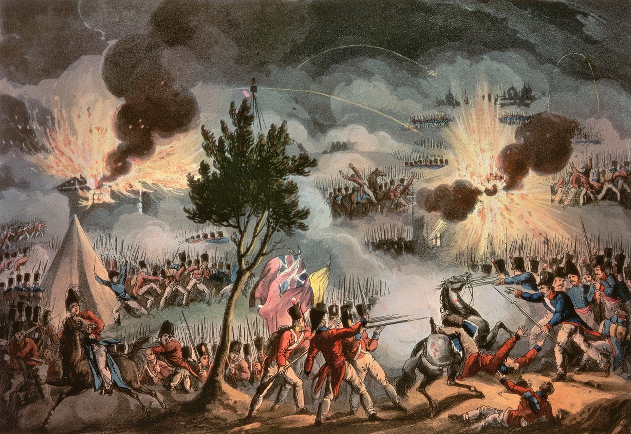 Sortie z Bayonne, ve tři ráno, 14. dubna 1814, vyryl Thomas Sutherland (b.c.1785) od William Heath