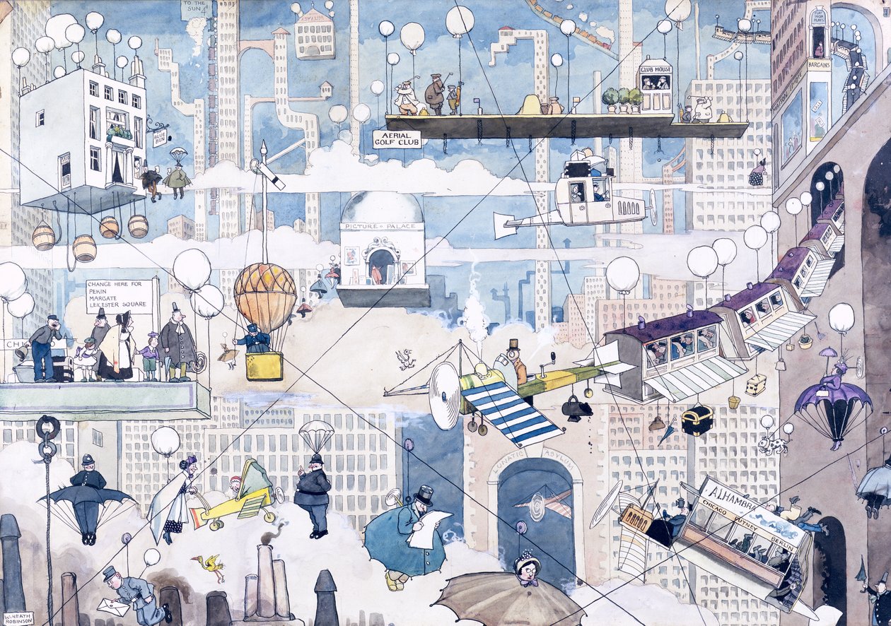 Letecký život od William Heath Robinson