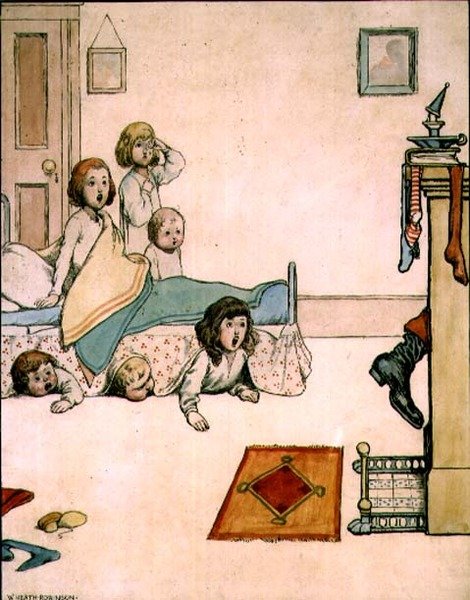 Zklamání aneb proč si to Santa Claus rozmyslel II, z „Dětské vánoční pokladnice věcí nových a starých“ od William Heath Robinson